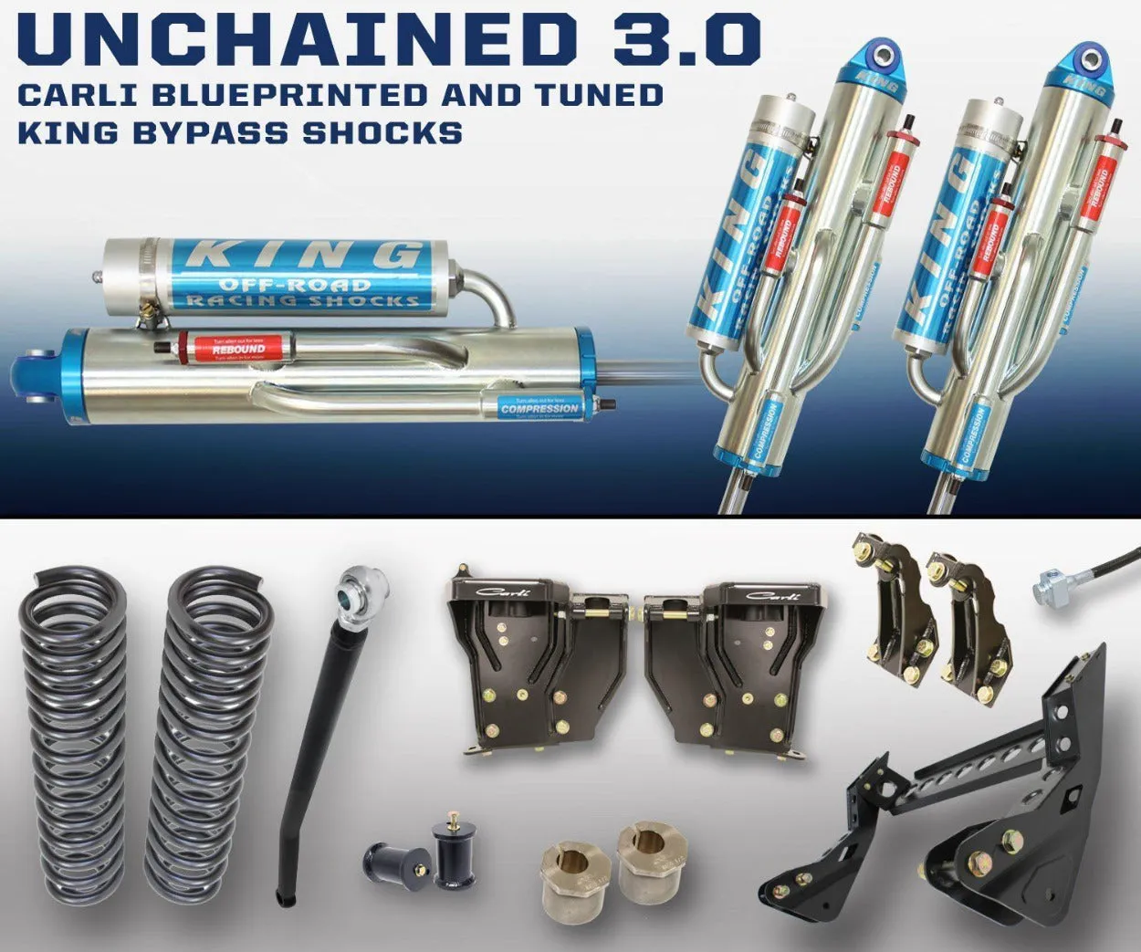 '08-10 Ford F250/350 3.0 Unchained System-4.5" Lift