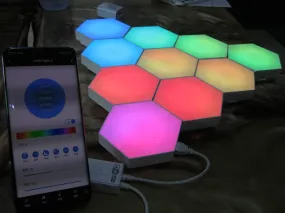 10x Hexagon Dream LED Smart Lighting with APP