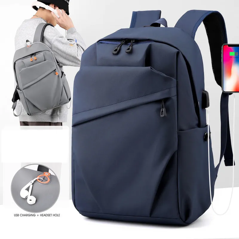 15.6" Backpack for Students Boys Big Casual Daypack with USB Charger