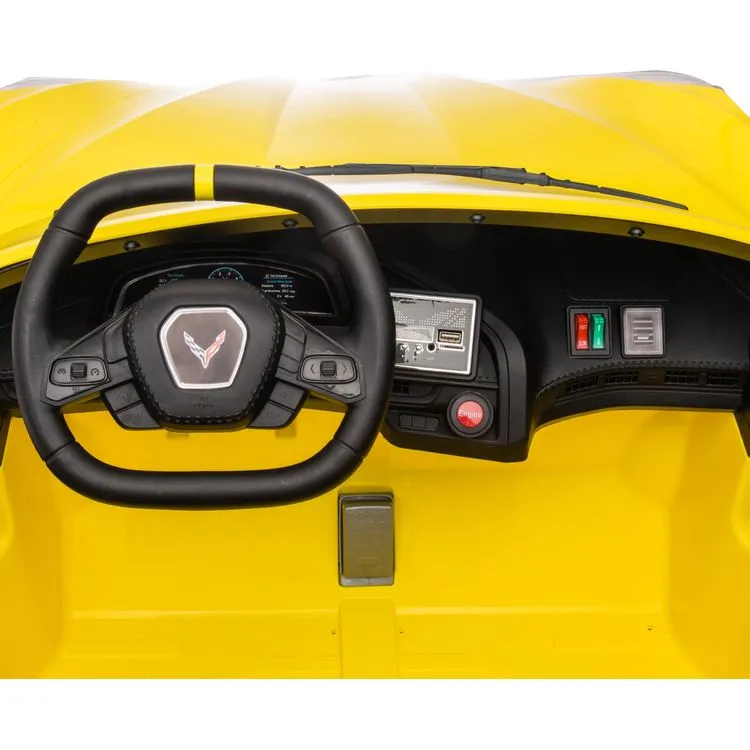 24V Chevrolet Corvette C8 2 Seater Ride on - Yellow