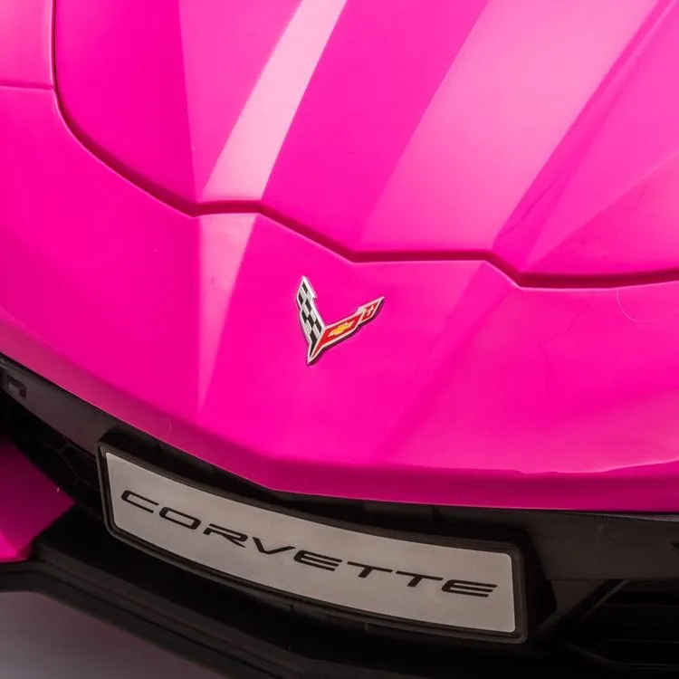 24V Corvette C8 2-Seater Ride On Car - Pink