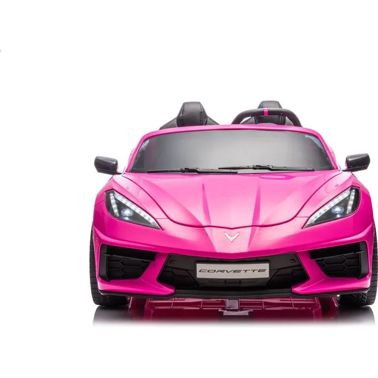 24V Corvette C8 2-Seater Ride On Car - Pink