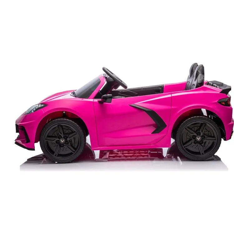 24V Corvette C8 2-Seater Ride On Car - Pink