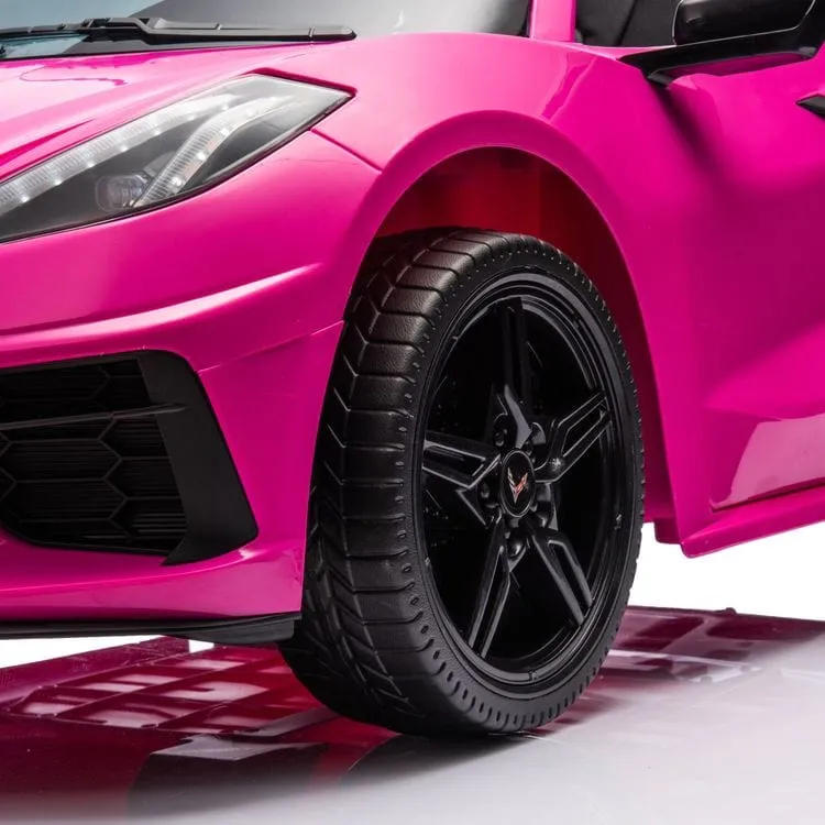 24V Corvette C8 2-Seater Ride On Car - Pink