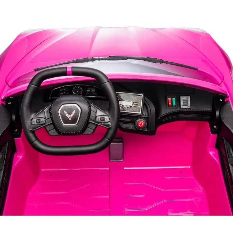 24V Corvette C8 2-Seater Ride On Car - Pink
