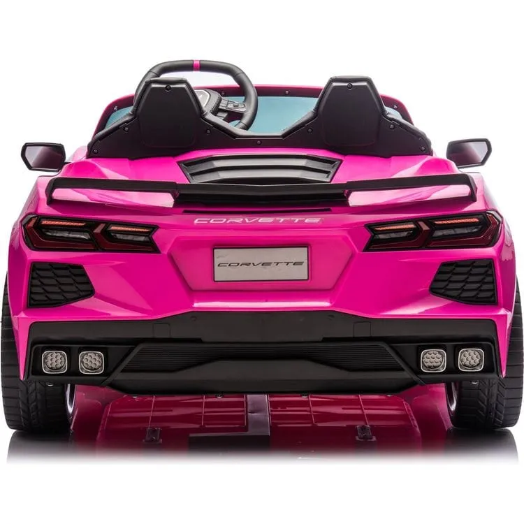 24V Corvette C8 2-Seater Ride On Car - Pink