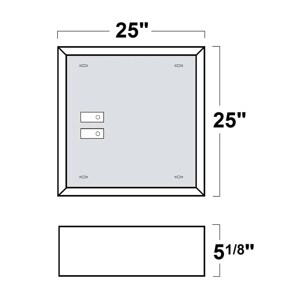 2x2 Ft. Surface Mount Frame Kit for LED Troffers