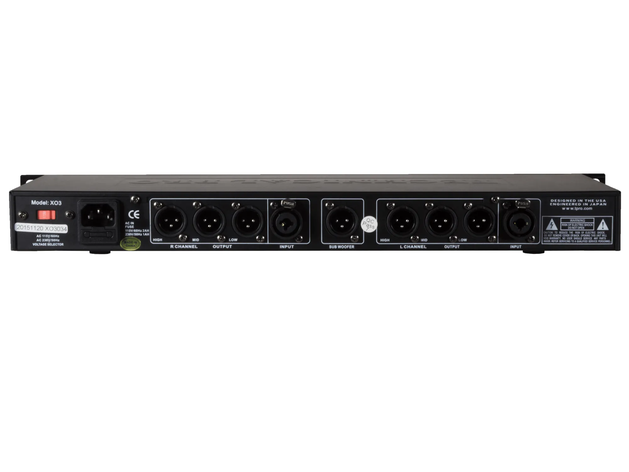 3 Way Crossover with Subwoofer Output