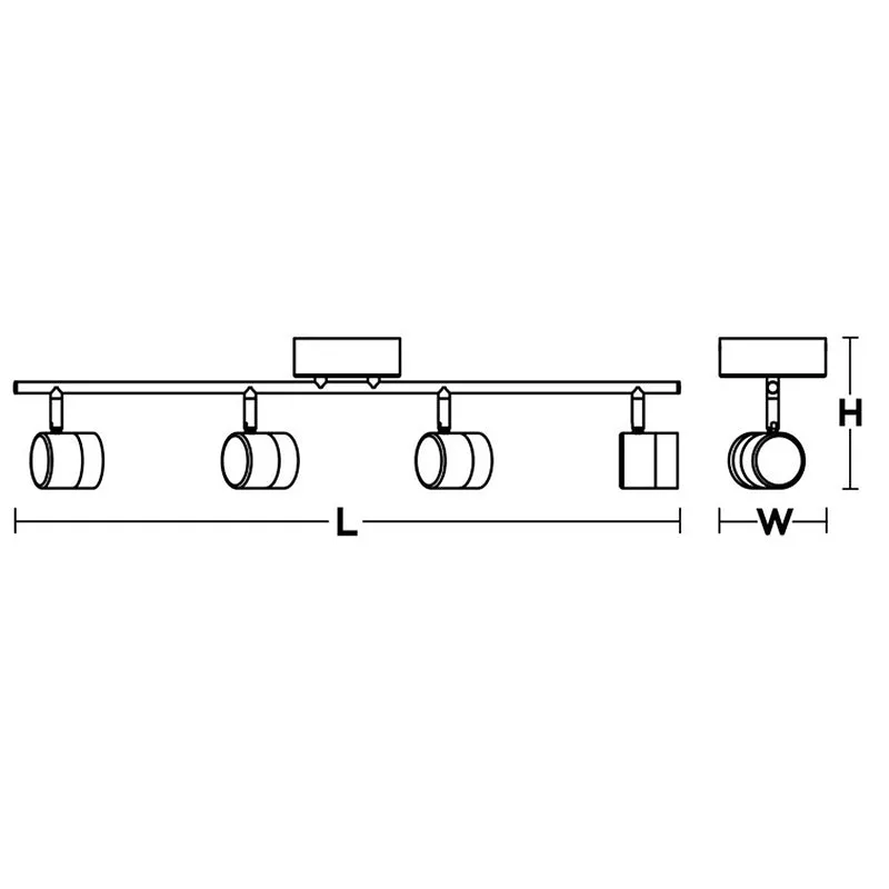 AFX GRGF4450L30D1 GRGF Series Gregor 4-lt LED Fixed Rail