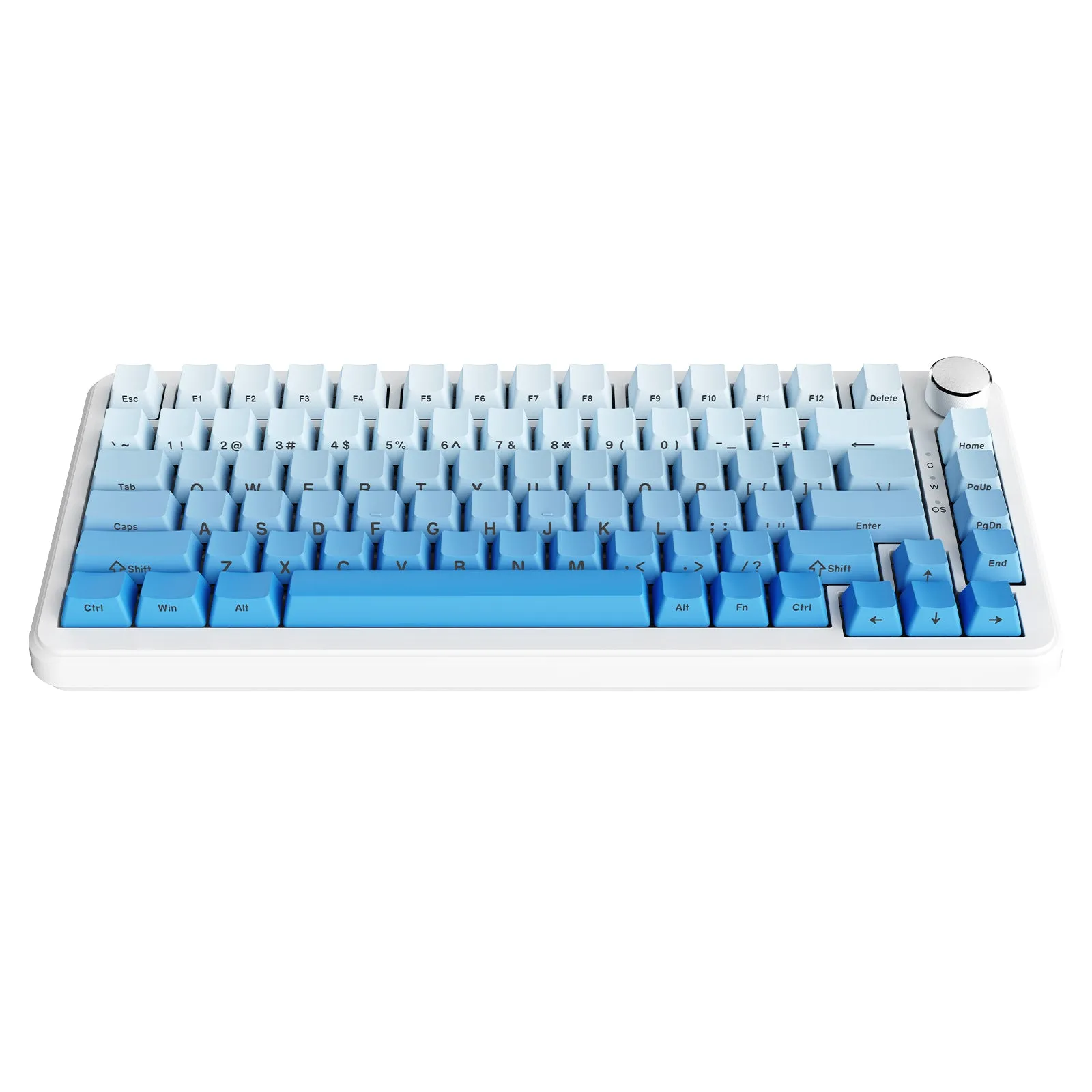 Ajazz AK820 Max RGB Tri-Mode 75% 82-Keys Gasket-mounted Hot Swappable Mechanical Keyboard (Gradient Blue) (Sea Salt Switch)