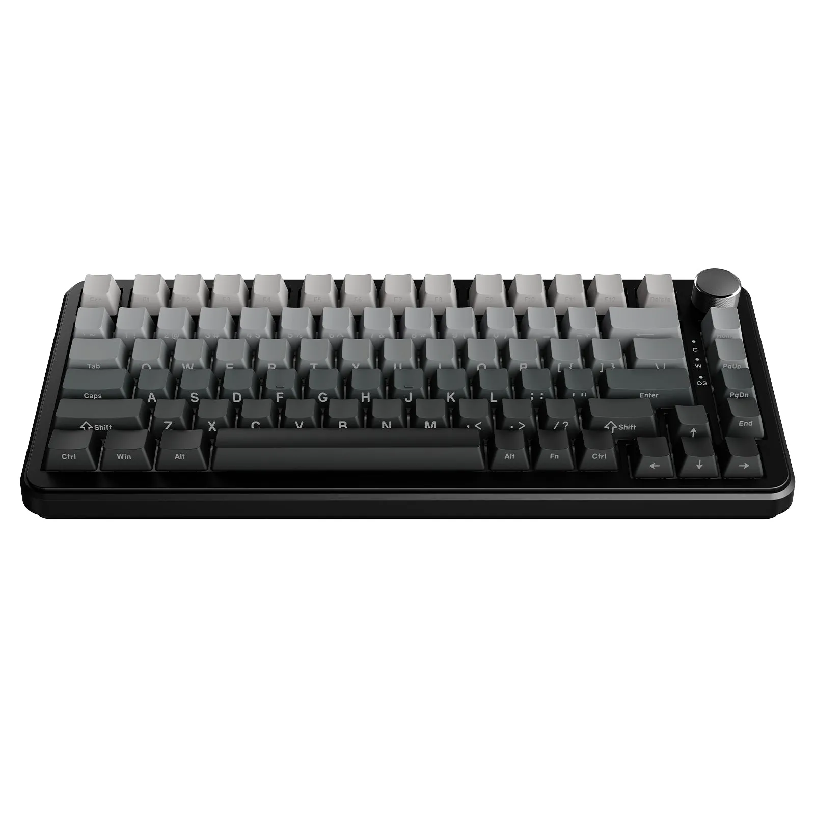 Ajazz AK820 Max RGB Tri-Mode 75% 82-Keys Gasket-mounted Hot Swappable Mechanical Keyboard (Gradient Grey) (Sea Salt Switch)