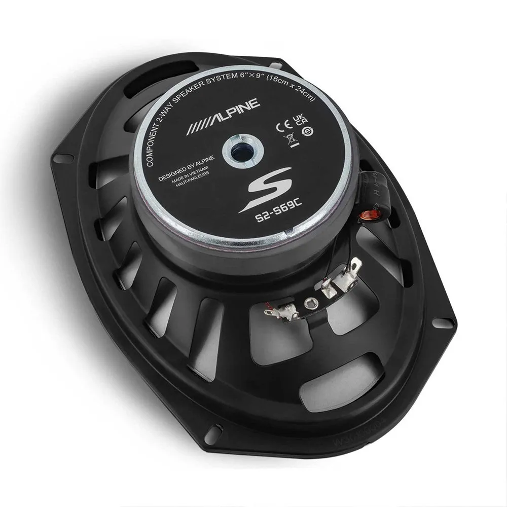Alpine S Series 6x9" Component 2-Way Speaker System Hi-Res 85 Watts Rms S2-S69C
