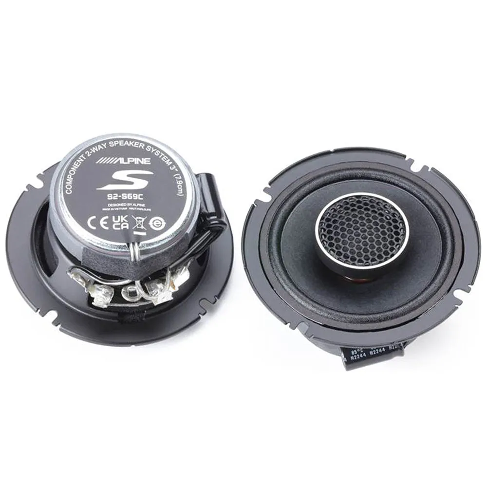 Alpine S Series 6x9" Component 2-Way Speaker System Hi-Res 85 Watts Rms S2-S69C