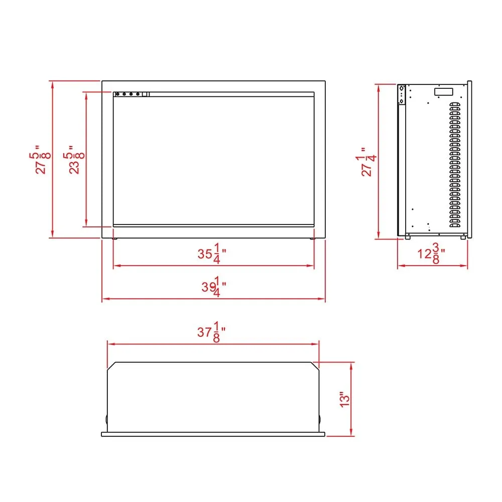 Amantii 38-In Traditional Bespoke Smart Built-In Electric Fireplace