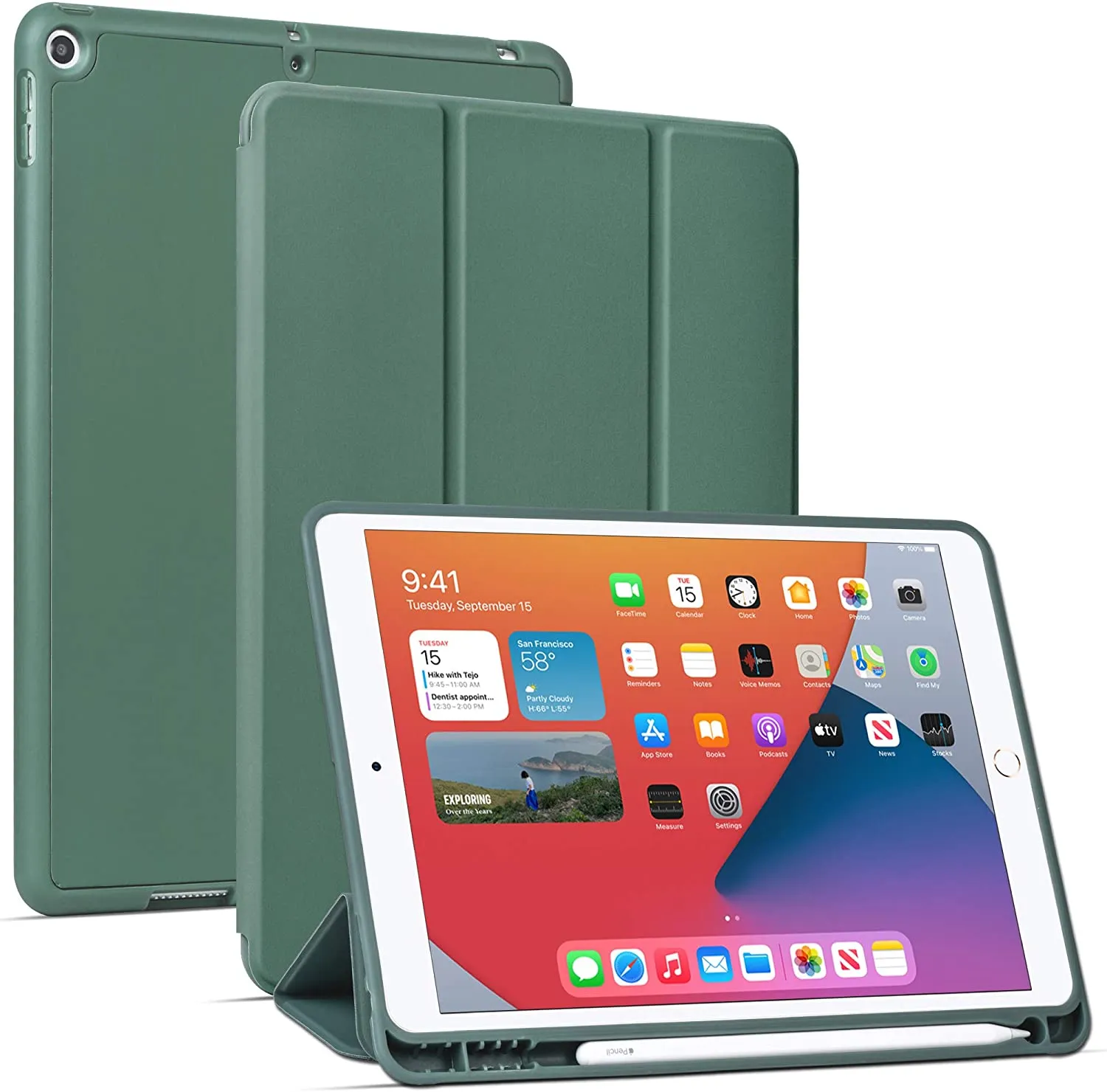 Arae for iPad 10.2 inch Case (7th Generation 2019) & (8th Generation 2020) Auto Wake/Sleep Feature Standing Cover