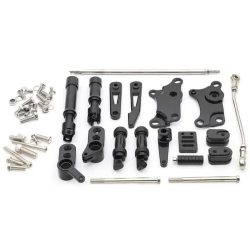 Attitude Inc Forward Control Kit, 12 in forward, Black for Harley-Davidson Sportster XL883 XL1200 1986-2003, Kit