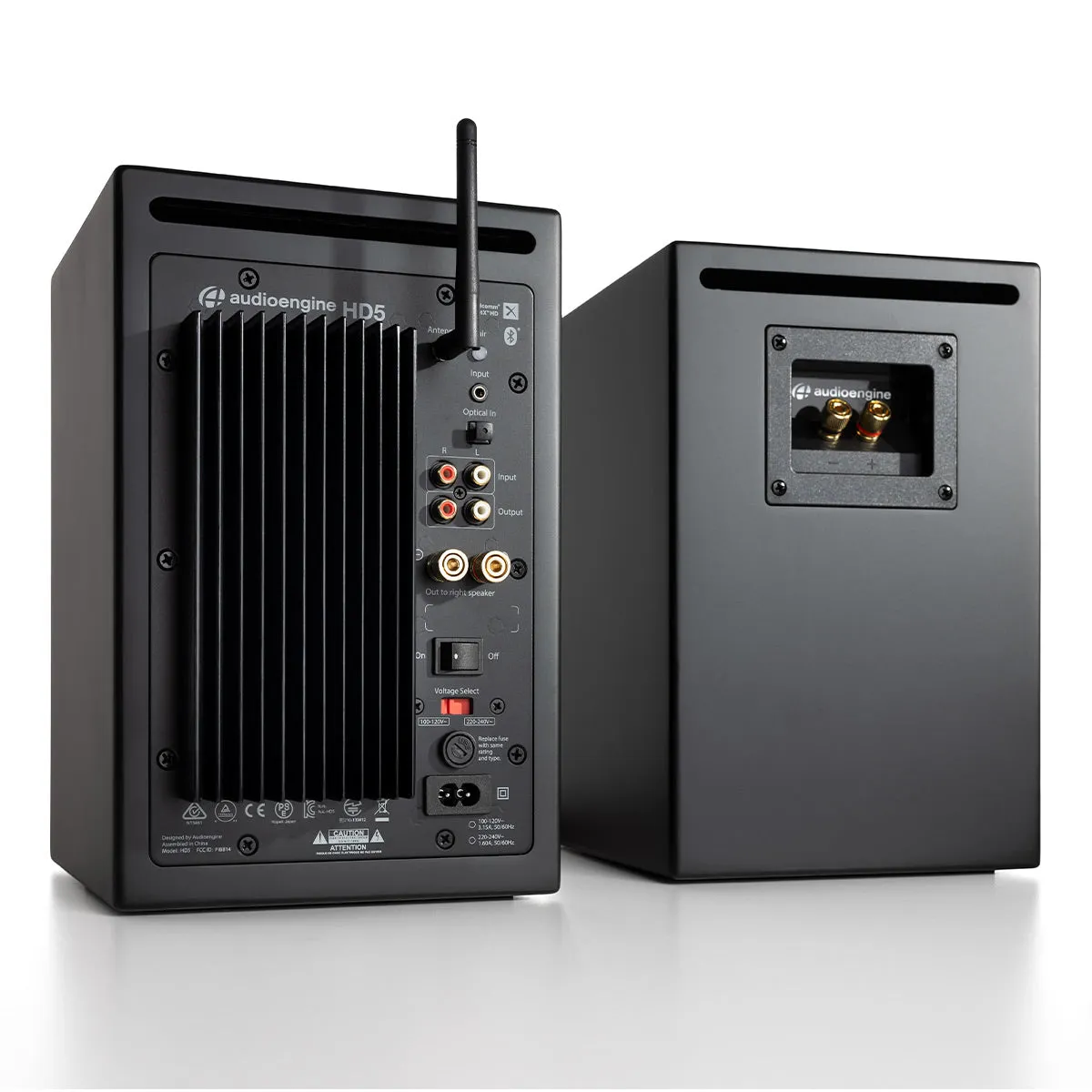 Audioengine HD5 Powered Bluetooth Bookshelf Speakers - Pair (Matte Black)