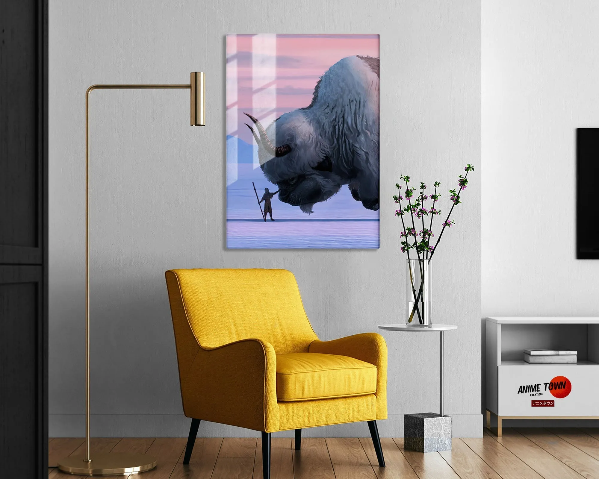 Avatar Aang and Appa Metal Poster