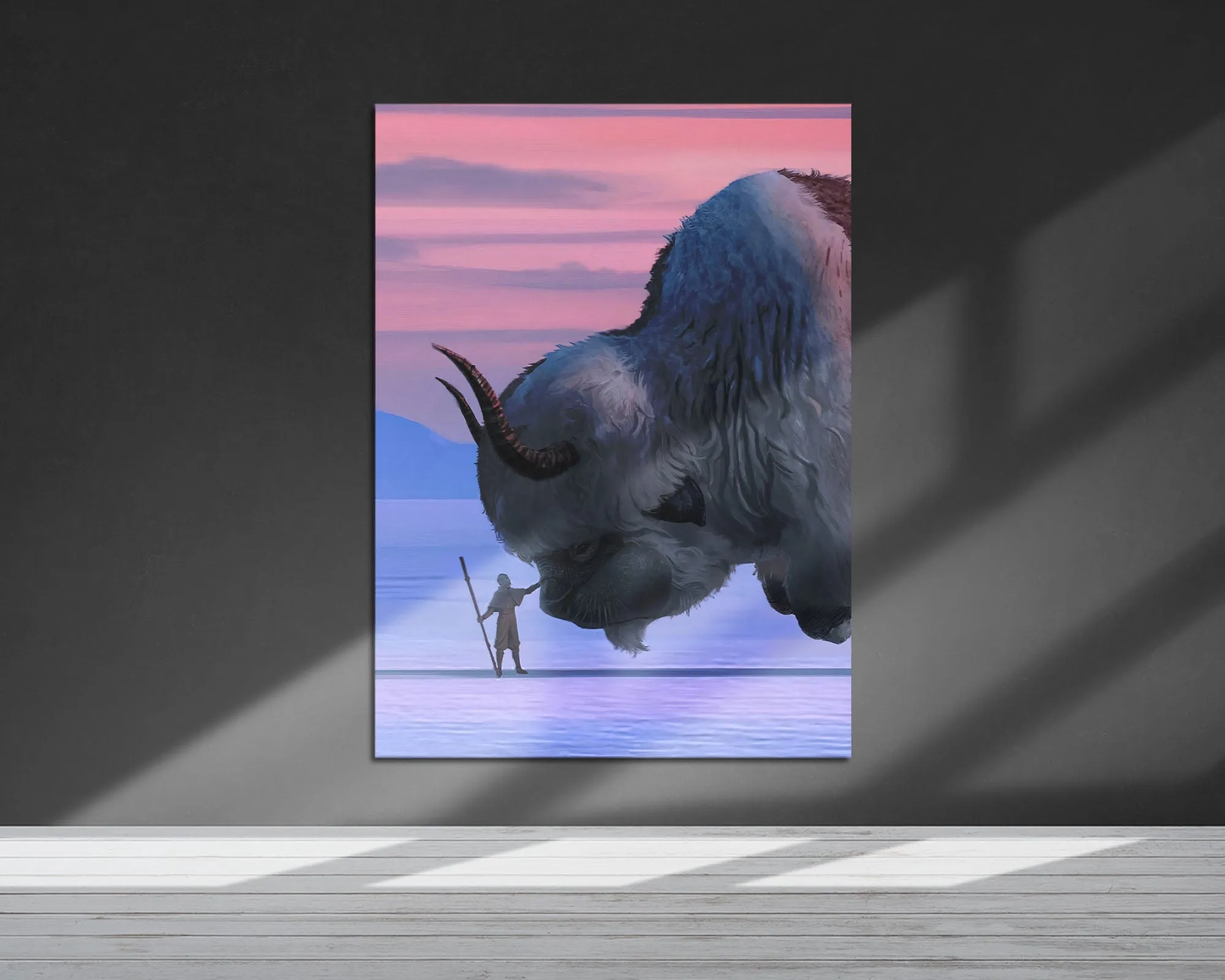 Avatar Aang and Appa Metal Poster