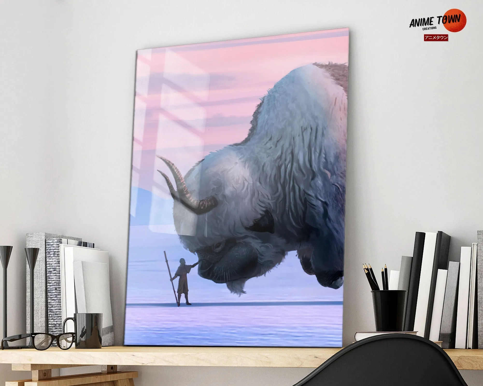 Avatar Aang and Appa Metal Poster