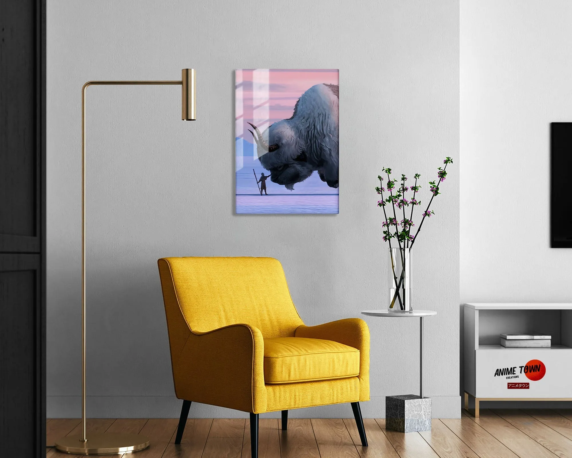 Avatar Aang and Appa Metal Poster