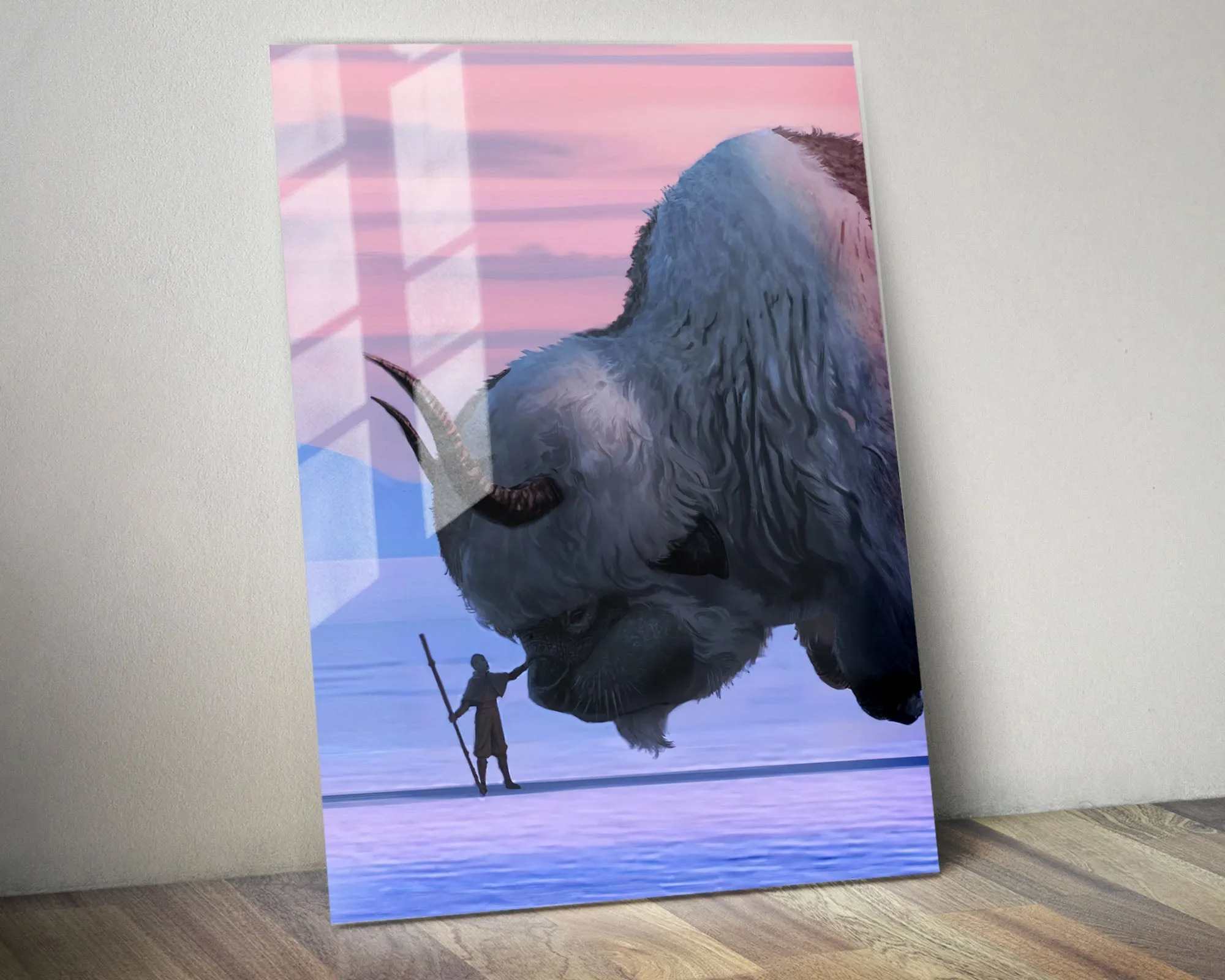 Avatar Aang and Appa Metal Poster