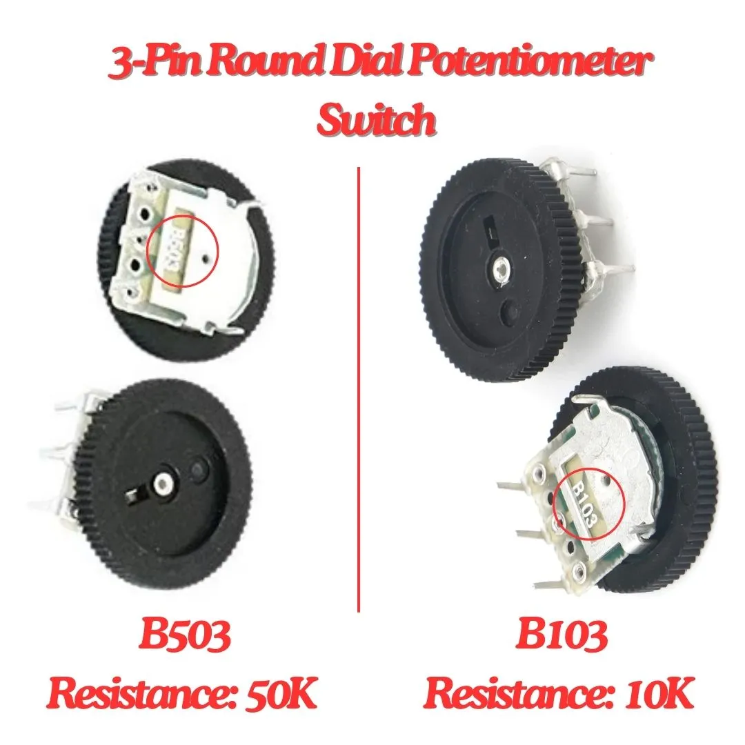 B-Series Round Dial Potentiometer Rotary Volume Control Switch