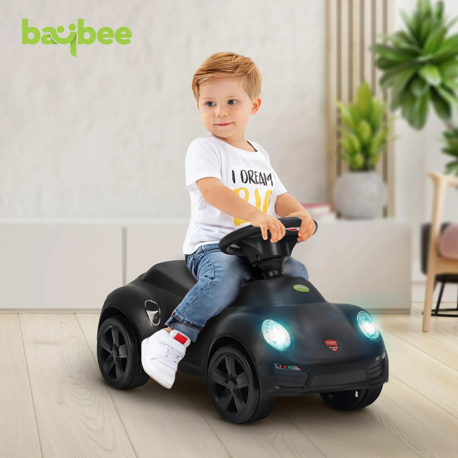 Baybee Bolt Push Ride on Car for Kids, Rideons Cars with Music, Light & Comfort Seat,Push Baby Car for Kids to Drive