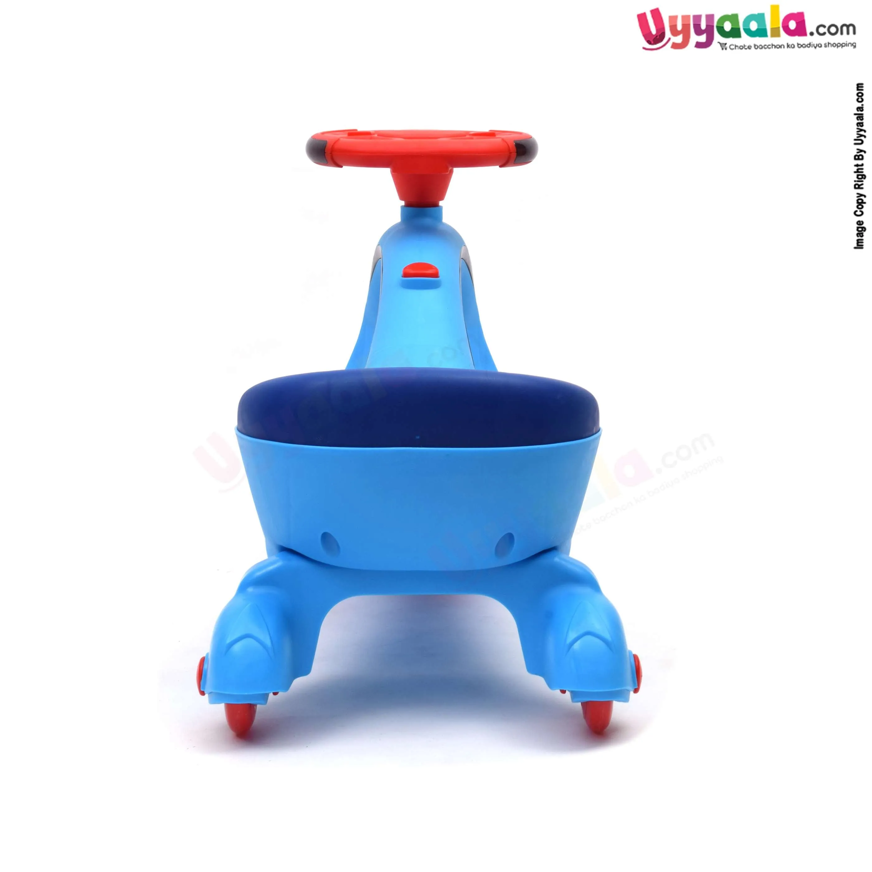 BAYBEE Twister swing car with music & lights for kids - 1  years, blue