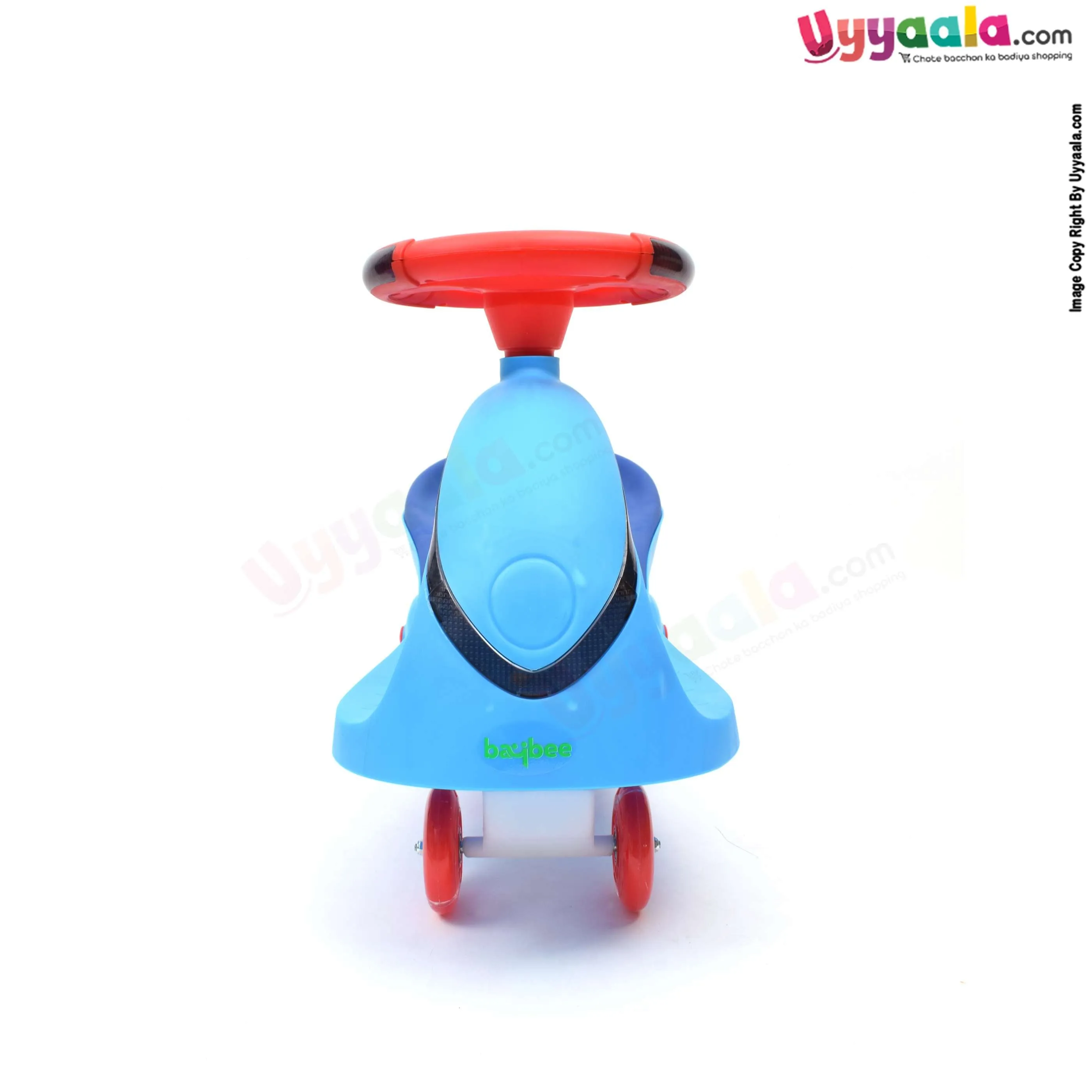 BAYBEE Twister swing car with music & lights for kids - 1  years, blue