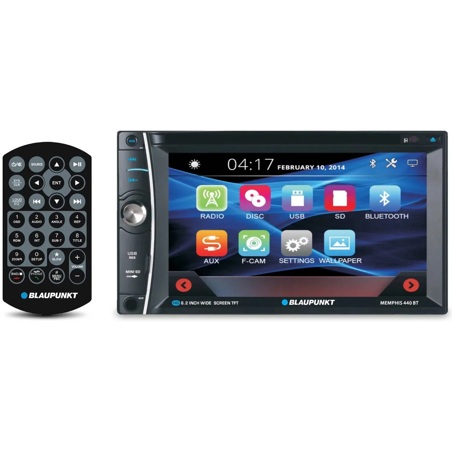 Blaupunkt MEMPHIS 440 6.2" Touchscreen Multimedia DVD Receiver with Bluetooth