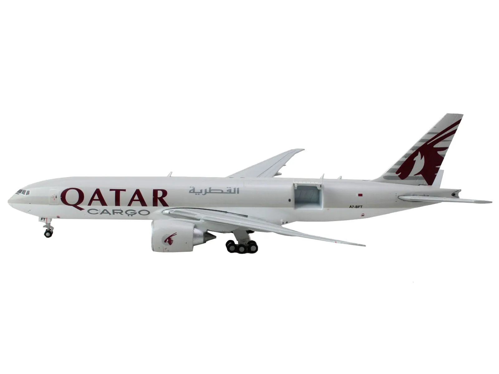 Boeing 777F Commercial Aircraft "Qatar Airways" (A7-BFT) Gray