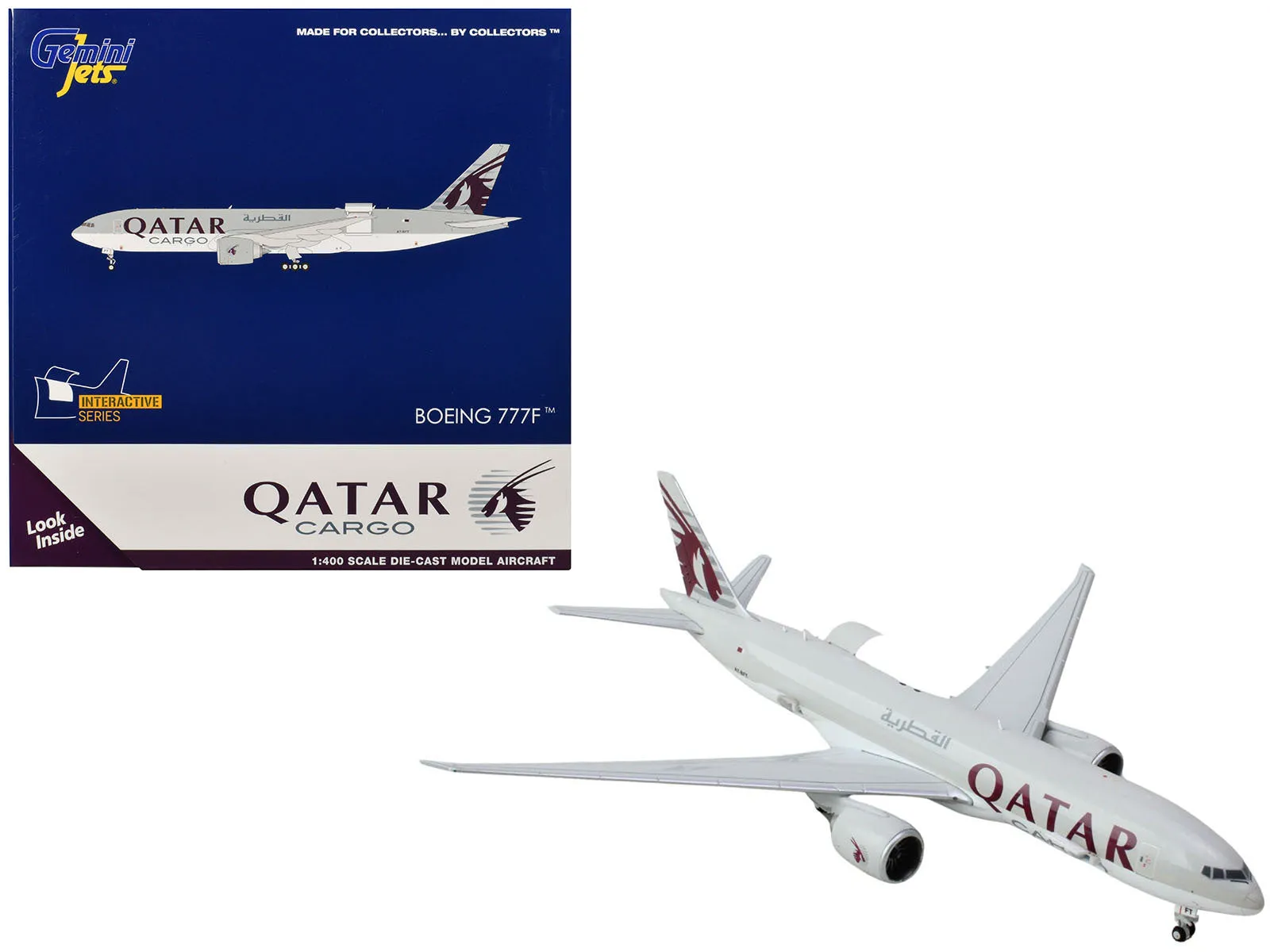 Boeing 777F Commercial Aircraft "Qatar Airways" (A7-BFT) Gray