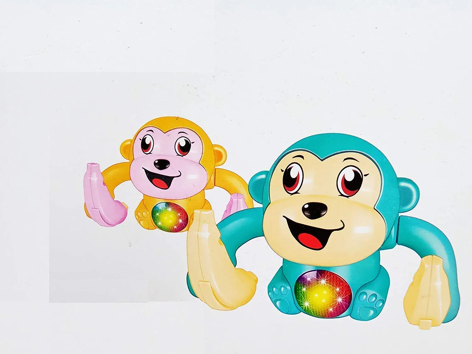 Brand Conquer Dancing and Spinning Rolling Doll Tumble Monkey Toy Voice Control Banana Monkey with Musical Toy with Light and Sound Effects and Sensor Multi Color