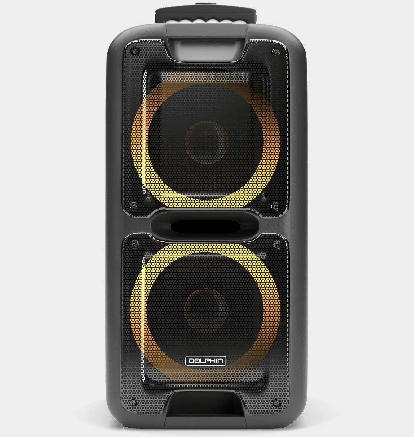 Brand New 3400W Dolphin SP-2100RBT Rechargeable Bluetooth Party Speaker Dual 10" WaveSync™