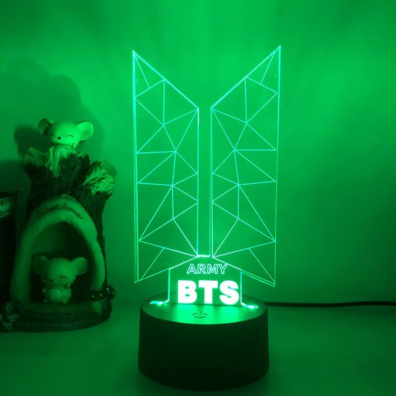 BTS Army Music Logo 3D LED Night Light Lamp