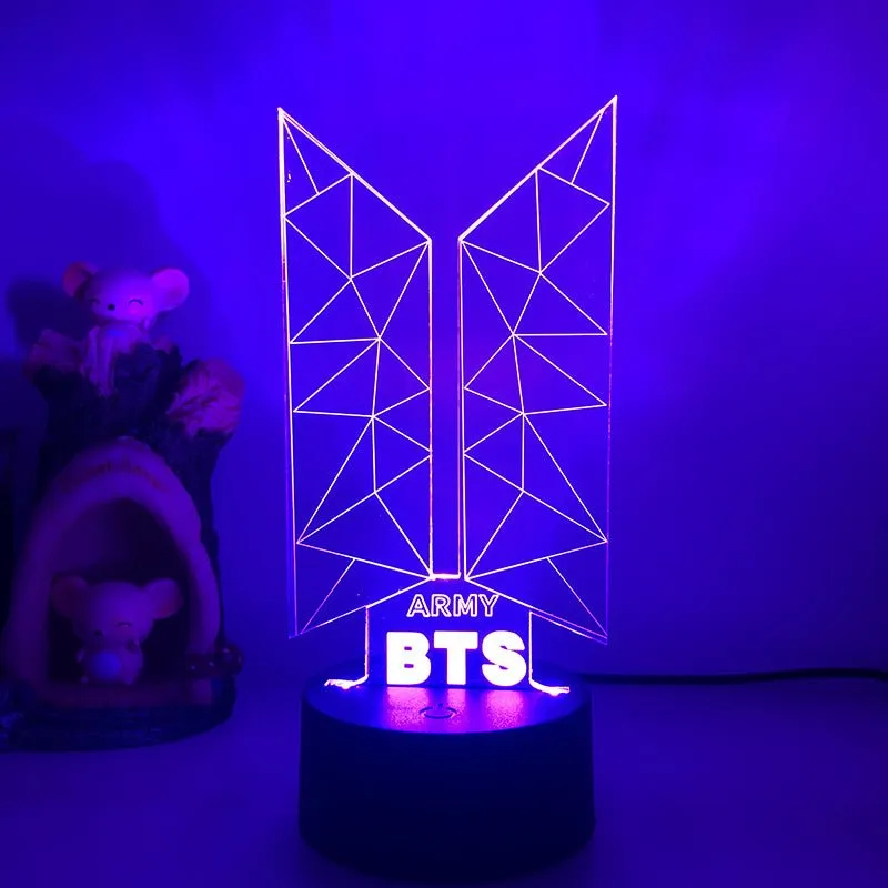 BTS Army Music Logo 3D LED Night Light Lamp