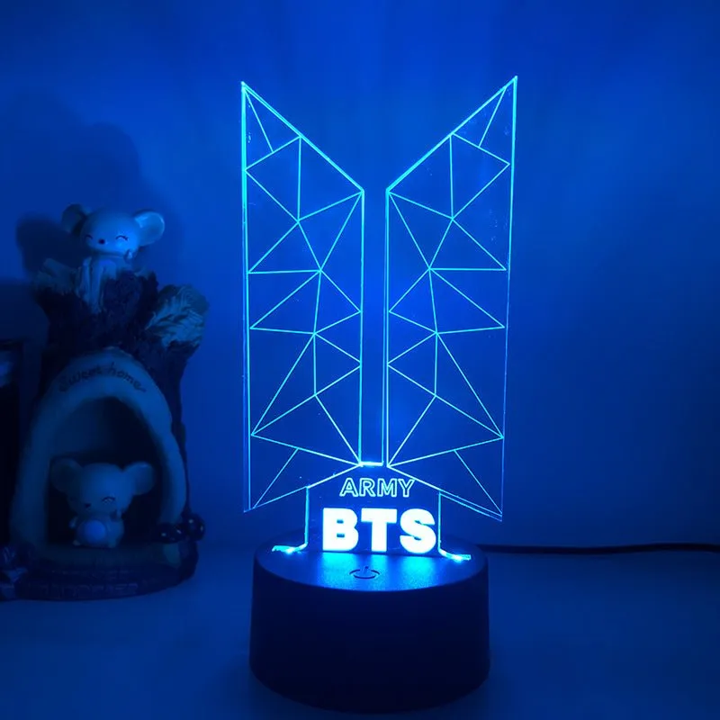 BTS Army Music Logo 3D LED Night Light Lamp