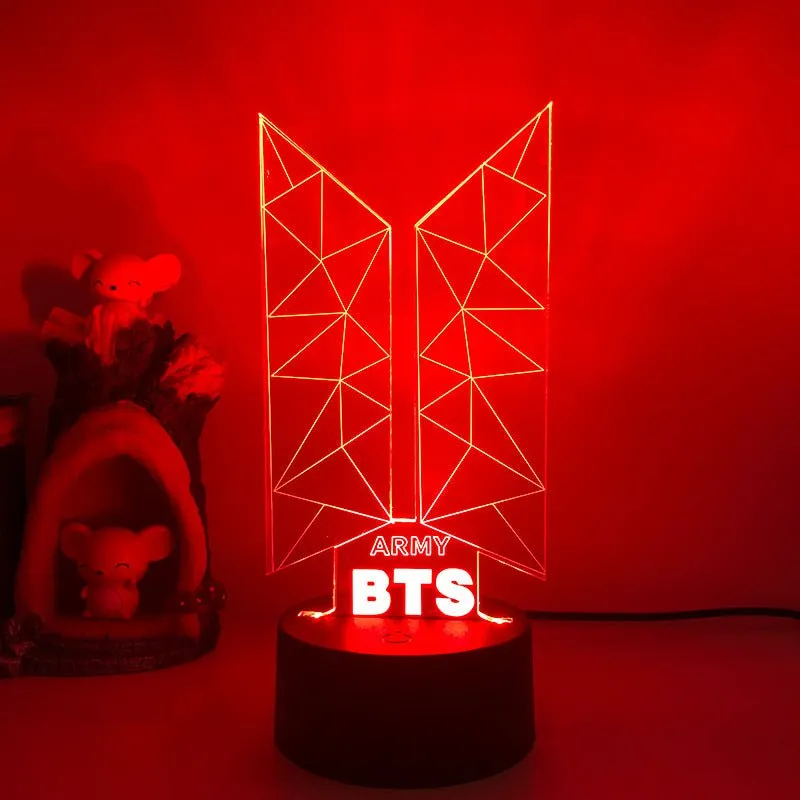 BTS Army Music Logo 3D LED Night Light Lamp
