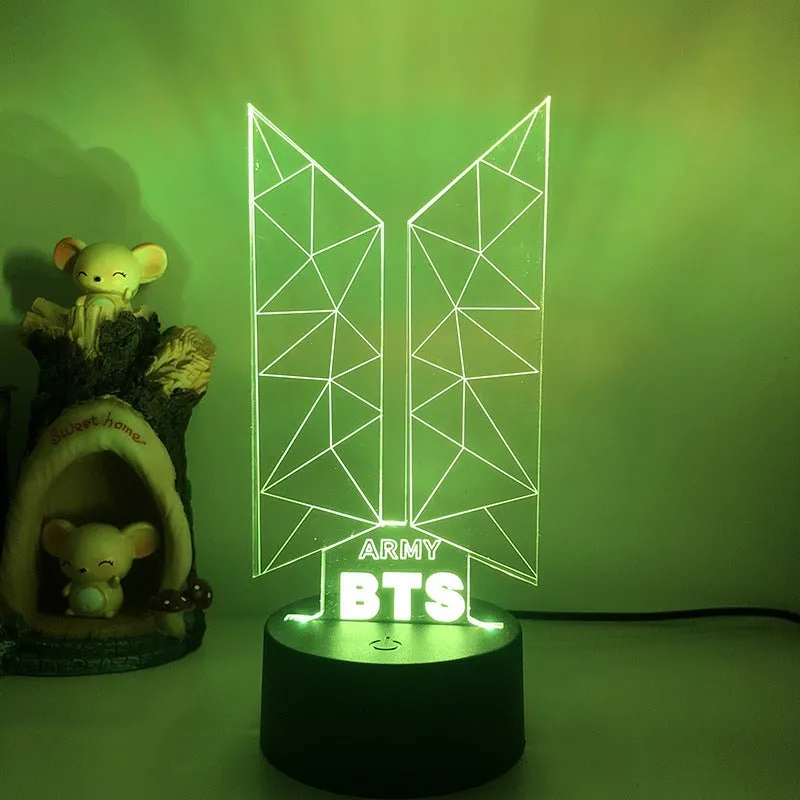 BTS Army Music Logo 3D LED Night Light Lamp