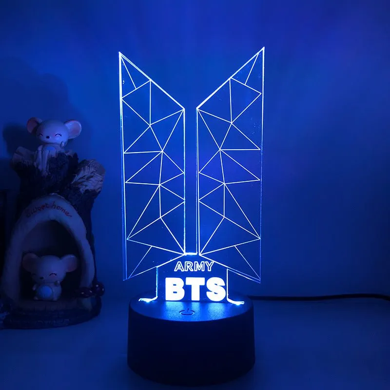 BTS Army Music Logo 3D LED Night Light Lamp