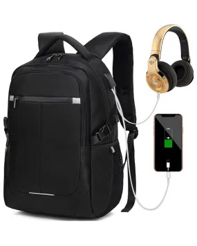 Business Anti-theft Backpack for Boys Men School Laptop Bookbag with Charging Port Top Level