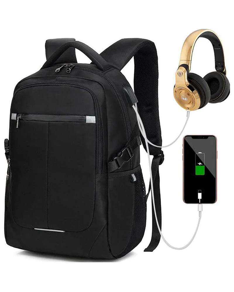Business Anti-theft Backpack for Boys Men School Laptop Bookbag with Charging Port Top Level