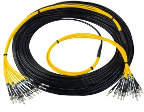 Camplex 12-Channel LC-Single Mode Tactical Fiber Optical Snake- 250 Foot