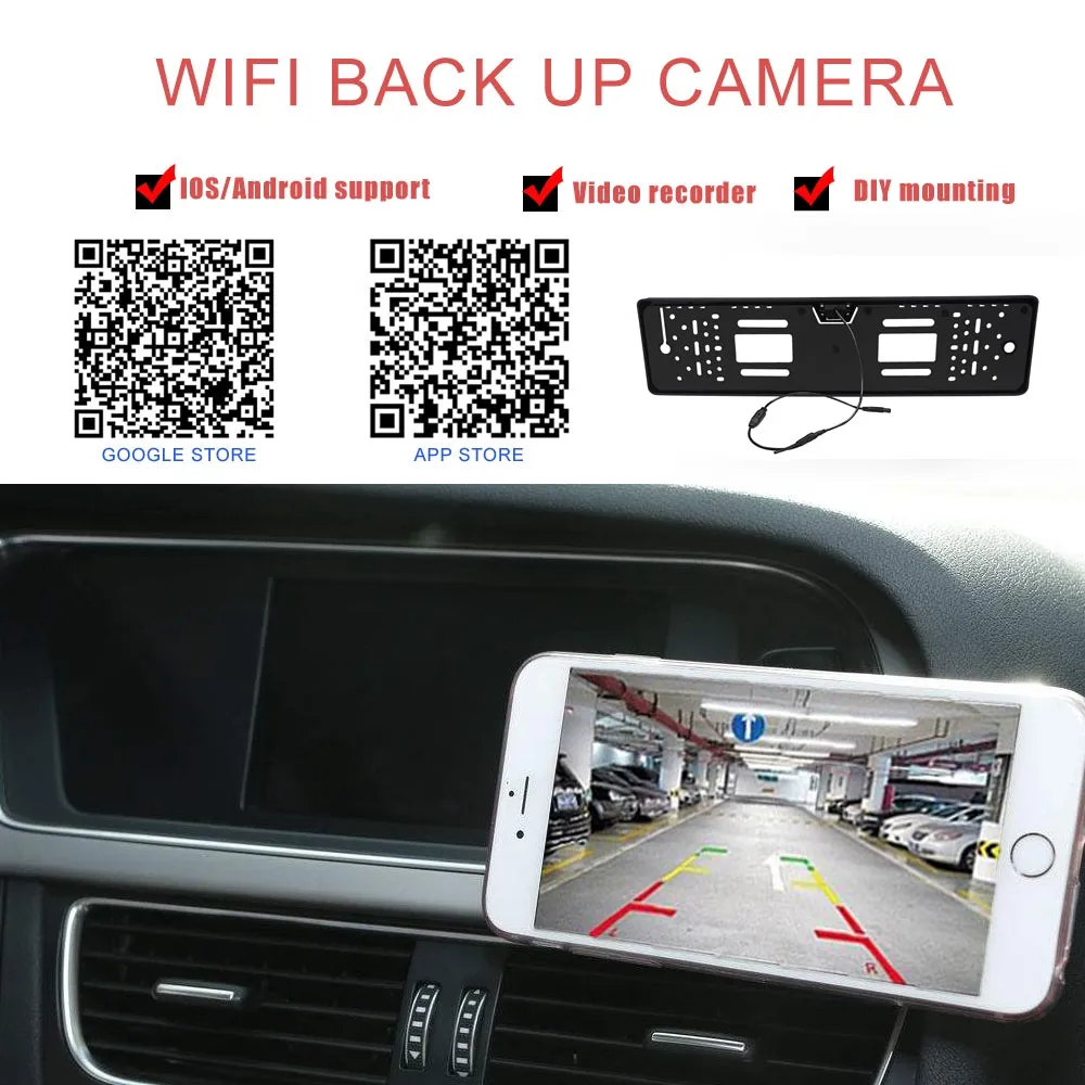 Car DVR Wireless Wifi Backup Parking Reverse Rear View Camera