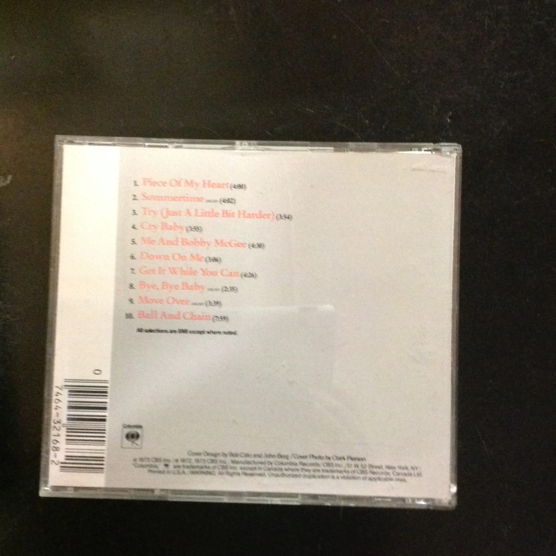 CD Janis Joplin's Greatest Hits CK 32168 Blues Rock Woodstock Psychedelic