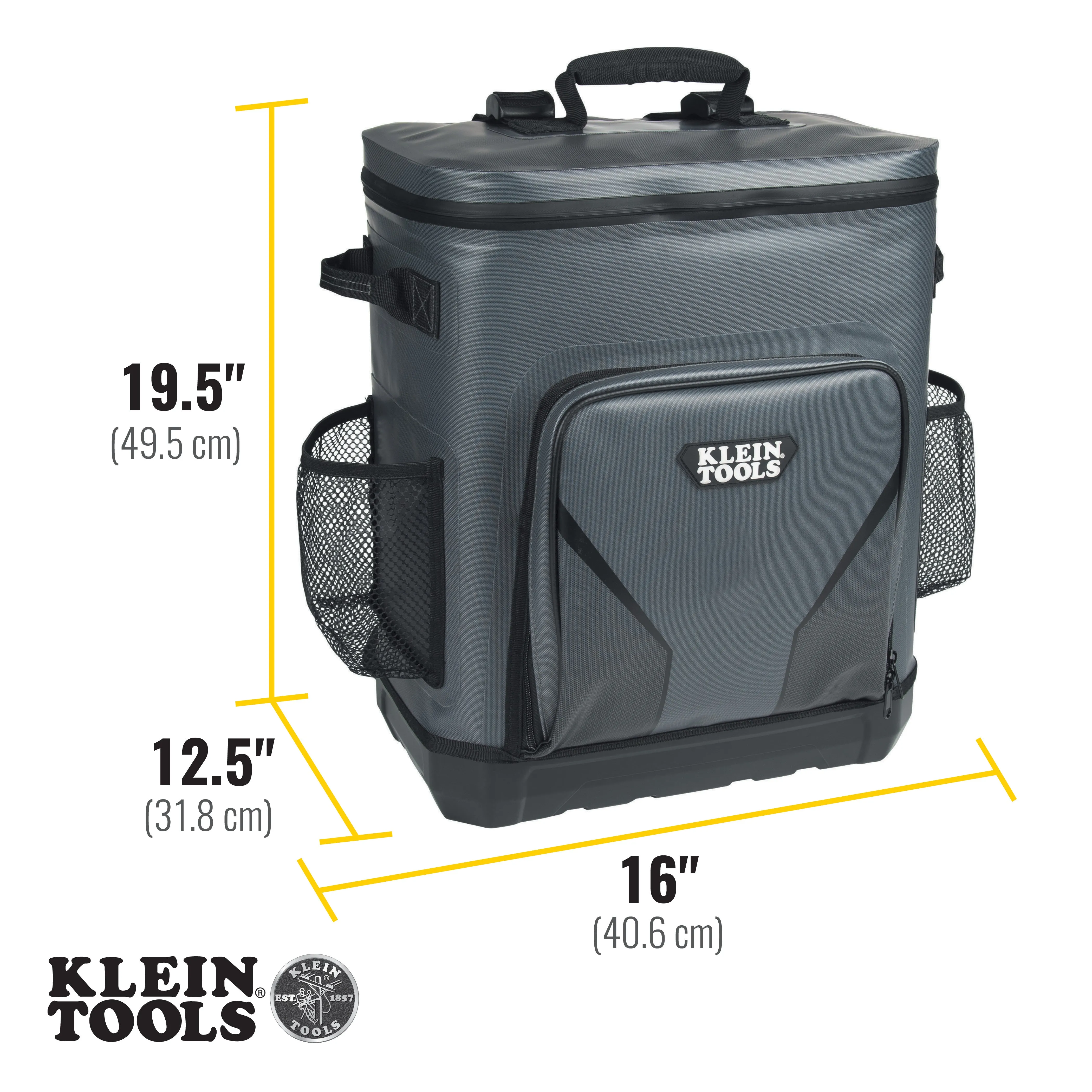 Cooler - Klein Tools Backpack Cooler, Insulated, 30 Can Capacity, 62810BPCLR