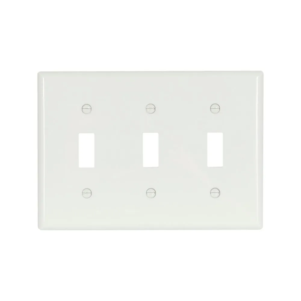 Cooper Wiring Devices Standard Switch Plate - 3-Gang - White