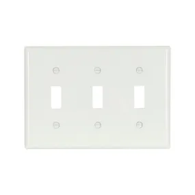 Cooper Wiring Devices Standard Switch Plate - 3-Gang - White