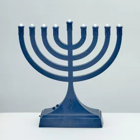 “dancing Lights” Musical Menora,multifunc,navy,batt/usb,8"x7",cbx